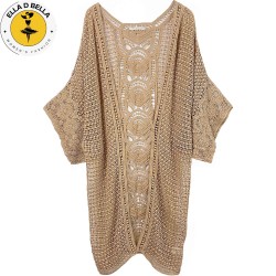 Stylish Bohemian Pattern Crochet Cardigan for Women - Boho Chic Fashio