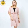 Drawstring Jersey Kimono Cardigan for Women - Chic and Comfortable Lay