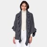 Women's Ruffle Knit Cardigan - Elegant and Feminine Layering