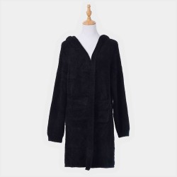 Stylish Solid Soft Front Pockets Cardigan for Women